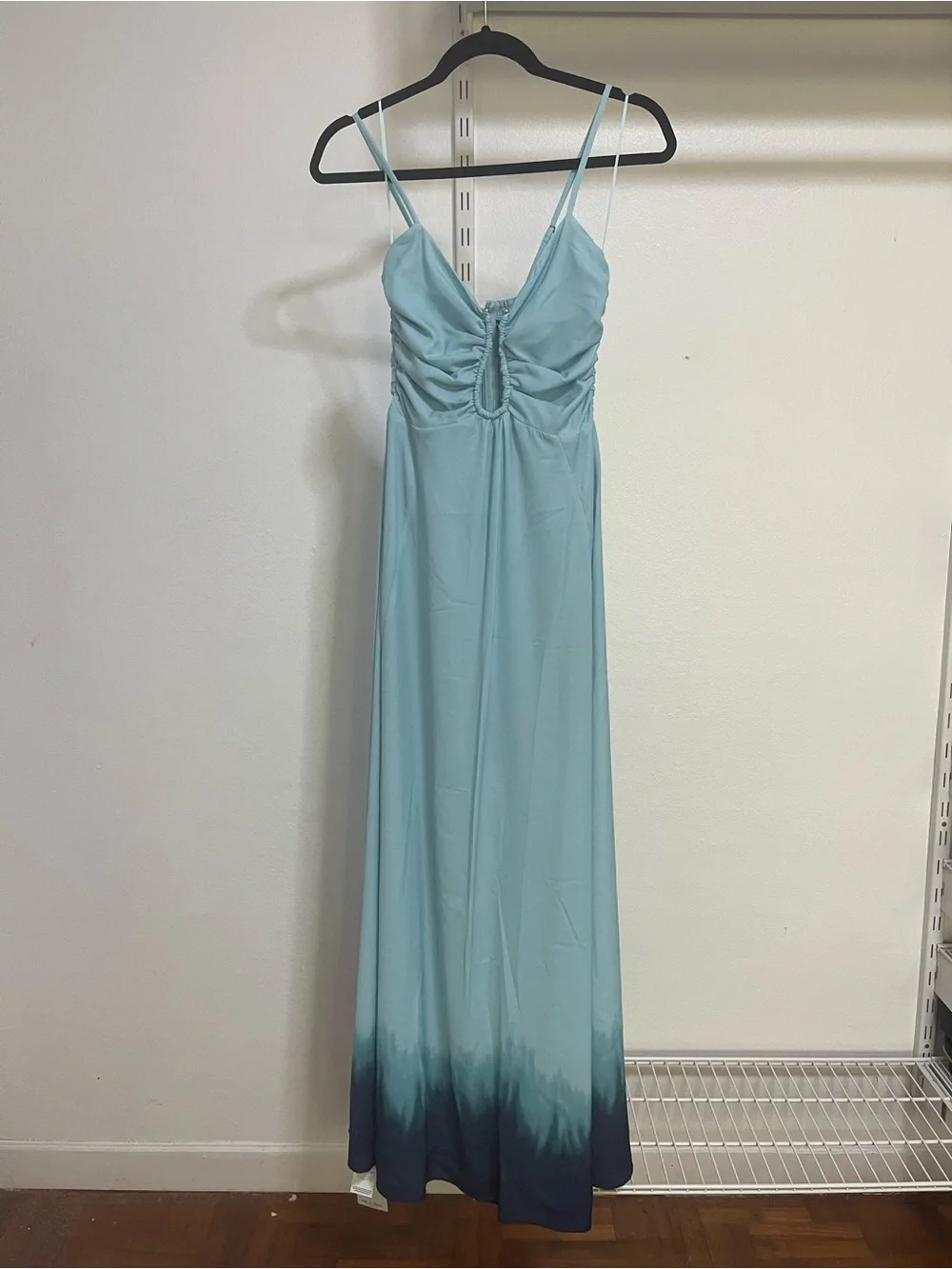 Abercrombie & Fitch Light Blue Ombre Maxi Slip Dress